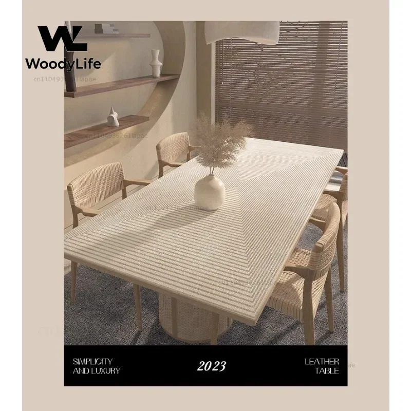 Dining Table Mat Waterproof and Oil-proof Pvc Tablecloth Leave-in, Anti-scalding and Heat Insulation Pad Light