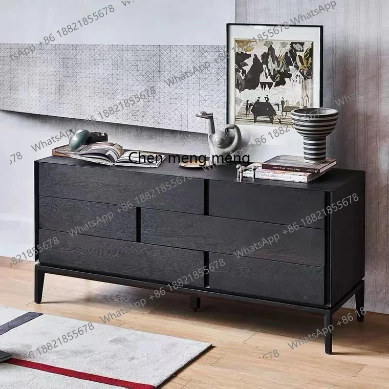 

Minimalist, chest of drawers, square dining edge, storage cabinet, black bedroom storage cabinet.