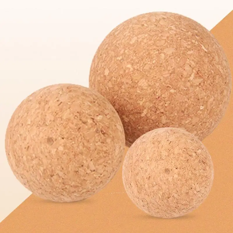 

6~10cm Cork Massage Ball Back Massage Foot Massager Yoga Ball Tension Release Therapy Myofascial Ball Yoga Deep Tissue Massage