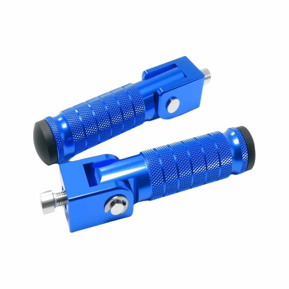 2pcs Universal CNC Machined Folding Foot Pegs Aluminum Alloy M8 Thread Size Crash Bar Foot Pegs Highway Footpegs For Motorbike