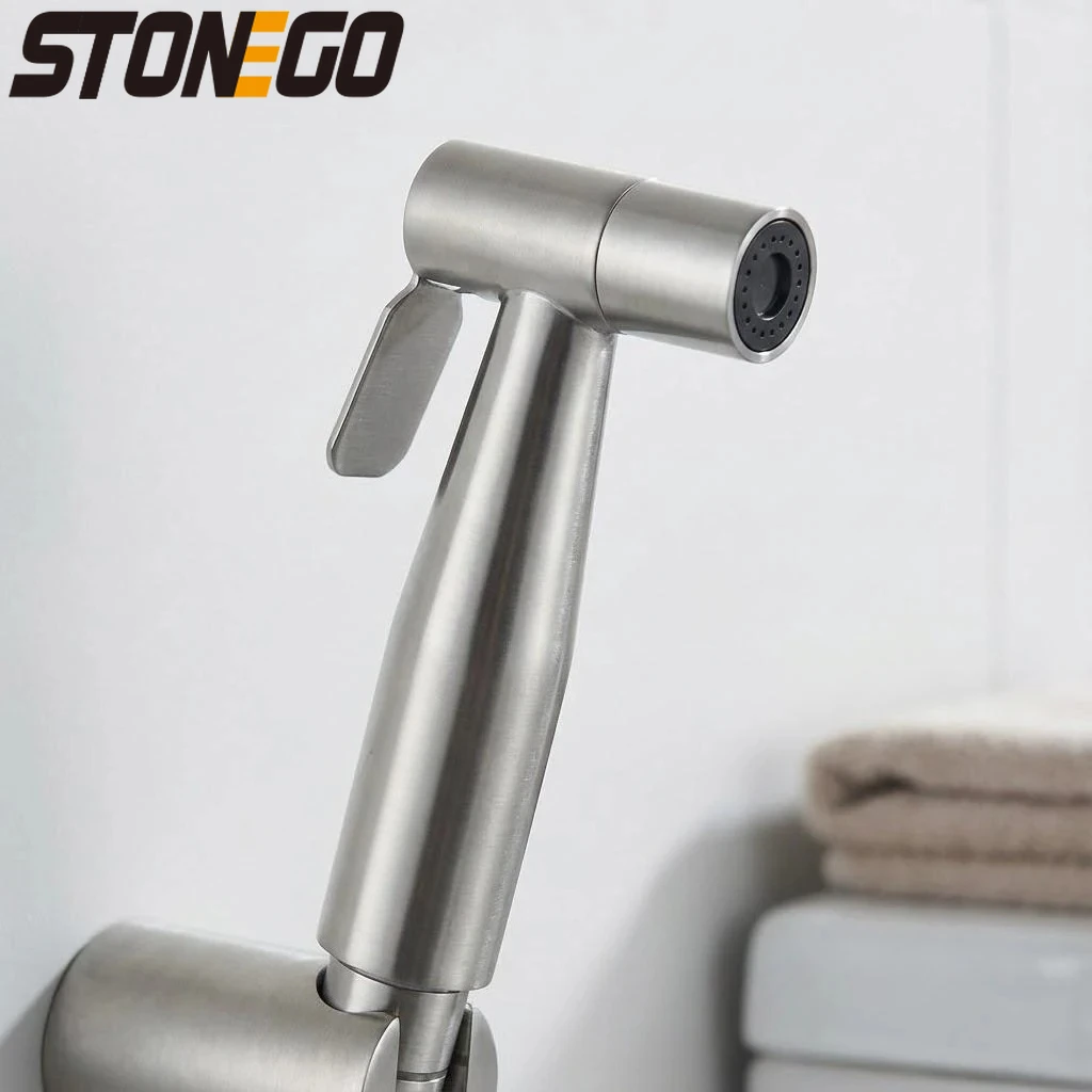 

Portable Bidet Spray Stainless Steel Handheld Bathroom Faucet Shower Head Self Cleaning Toilet Accessories Hygiene Tool