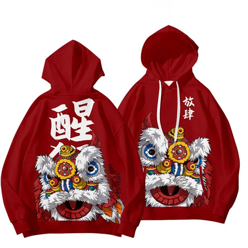 3D Print Chinese New Year Clothes Men Hoodies Kids Fashsion Dragon Graphic Swearshirt Cool Streetwear Hooded Hoody Clothing Tops