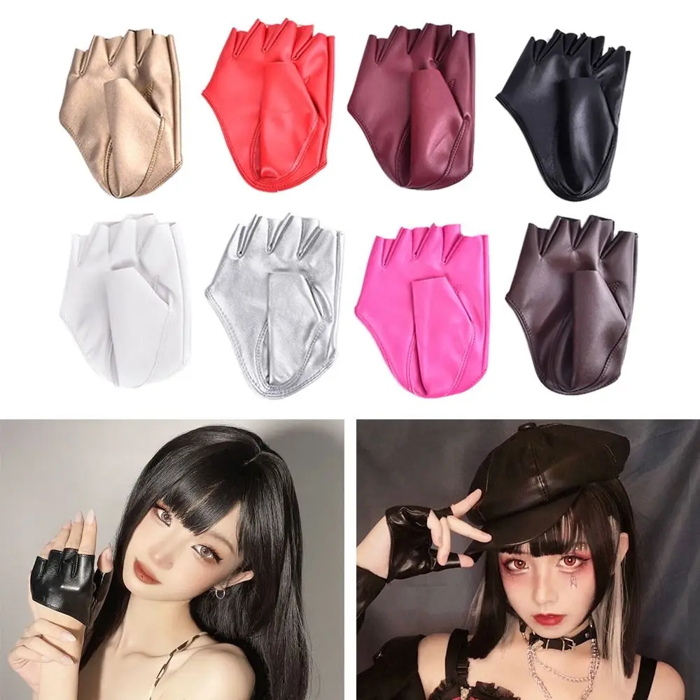 

Cosplay Party Gloves Performance Mittens Women Men Ladys Driving Dress Cosplay Mittens Five Finger Gloves PU Leather Gloves