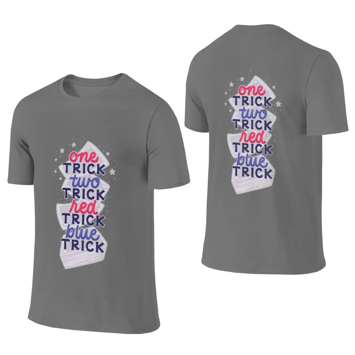 One Trick Two Trick Salt Style Reversible T-shirt Sweet Girl Girlish Feeling Solid Color Basic Tee