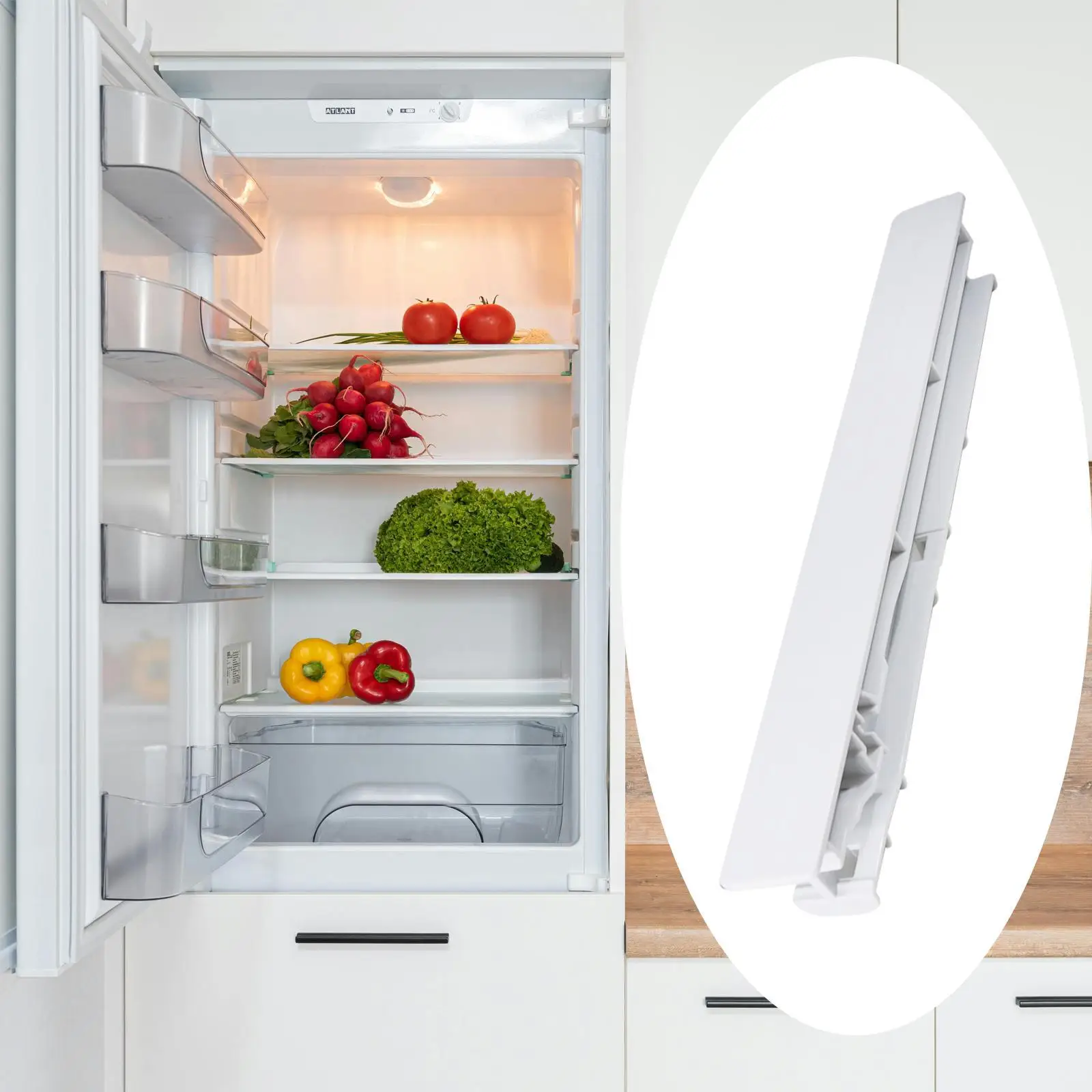 อะไหล่อัพเดตตู้เย็น ศูนย์รางตู้เย็น ติดตั้งง่าย ศูนย์ฮาร์ดแวร์ที่ใช้งานได้จริง ซ่อมรางลิ้นชักสําหรับตู้เย็น