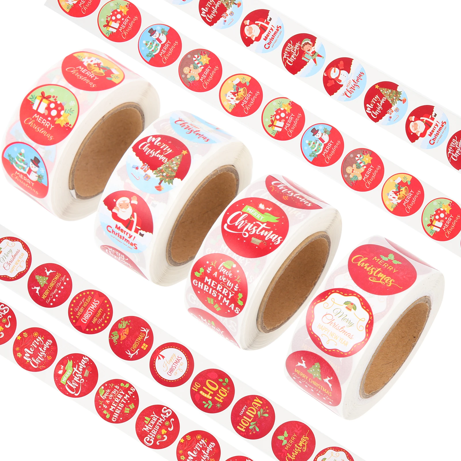 

Round Stickers Sealing for Festival Decorative Self-adhesive Envelopes Bag Christmas Window