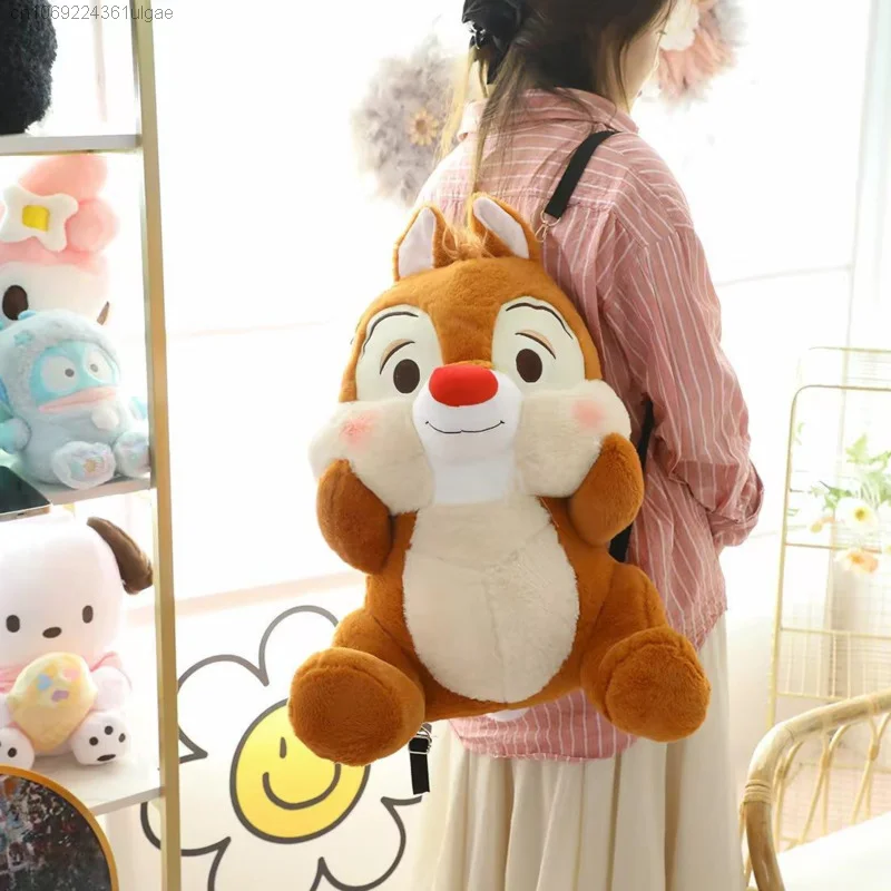 Disney Chip \'n\' Dale New Cute Plush Bags Y2k Girls Cartoon Luxury Design Backpacks Women Anime Kawaii Shoulder Bag Creative Gift