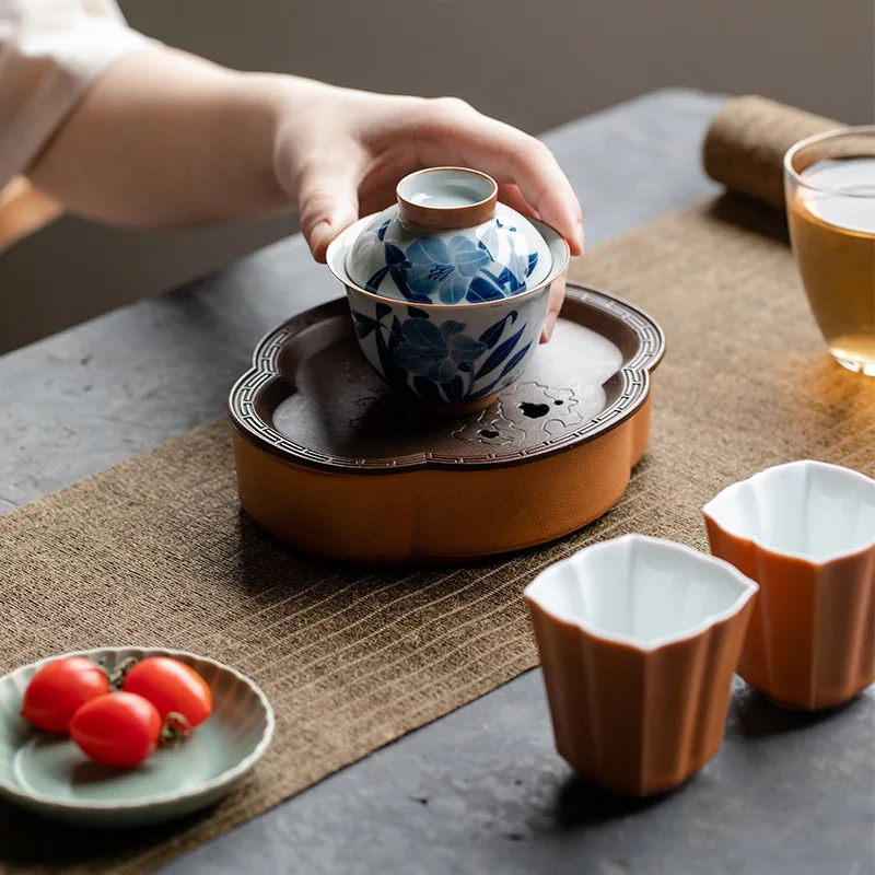 Per il metallo vecchio Taihu pietra tè cuscinetto tavolo da birra a secco in ceramica set da tè Kung Fu vassoio da tè per la conservazione dell'acqua