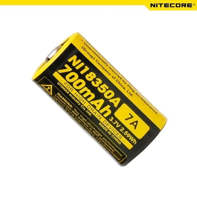 1pcs Nitecore NI18350A IMR 18350 IMR18350 700mAh 7A 3.7v Battery for High Drain Devices