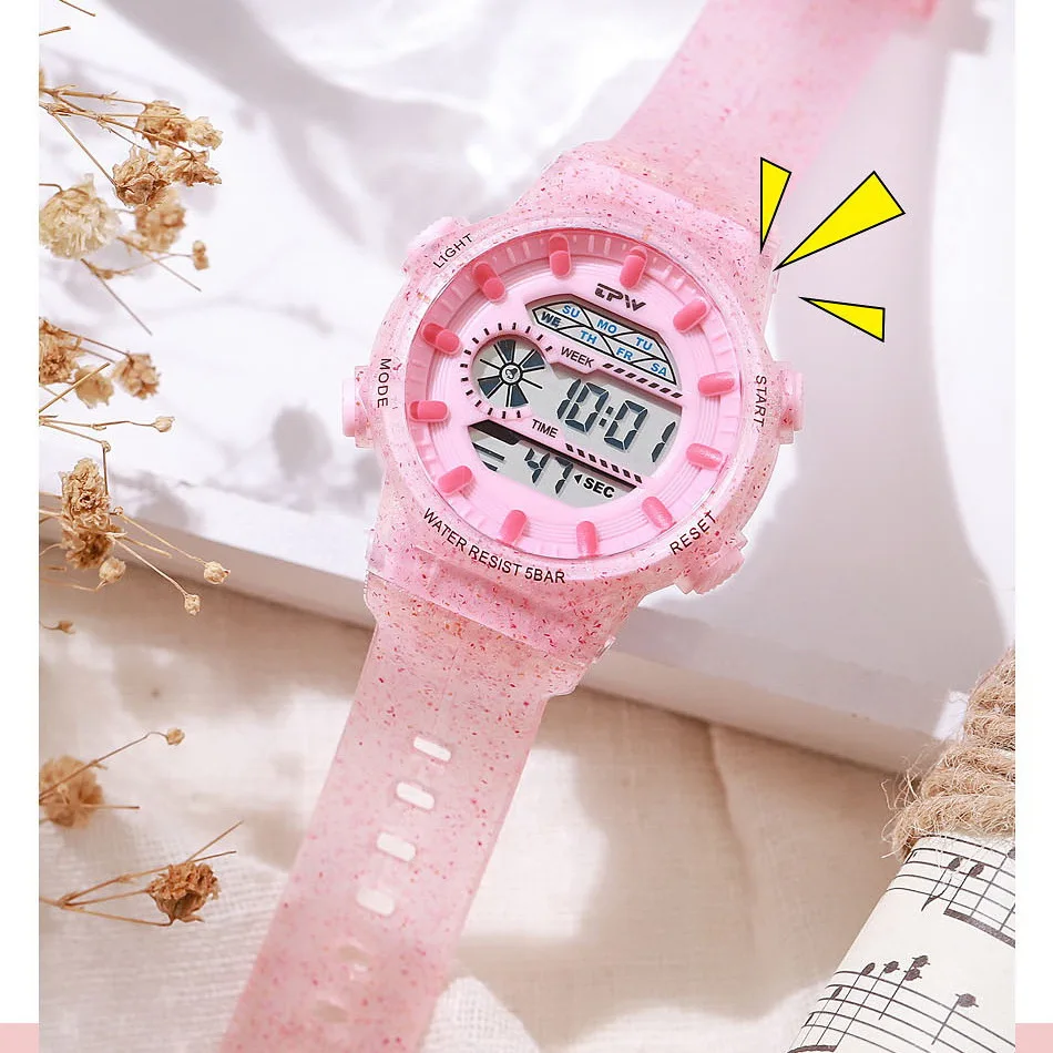 Teenager Sports Digital Watch for Boys Girls Middle High School Student Wrist Watch Luminous Display Alarm Clock 50M Waterproof