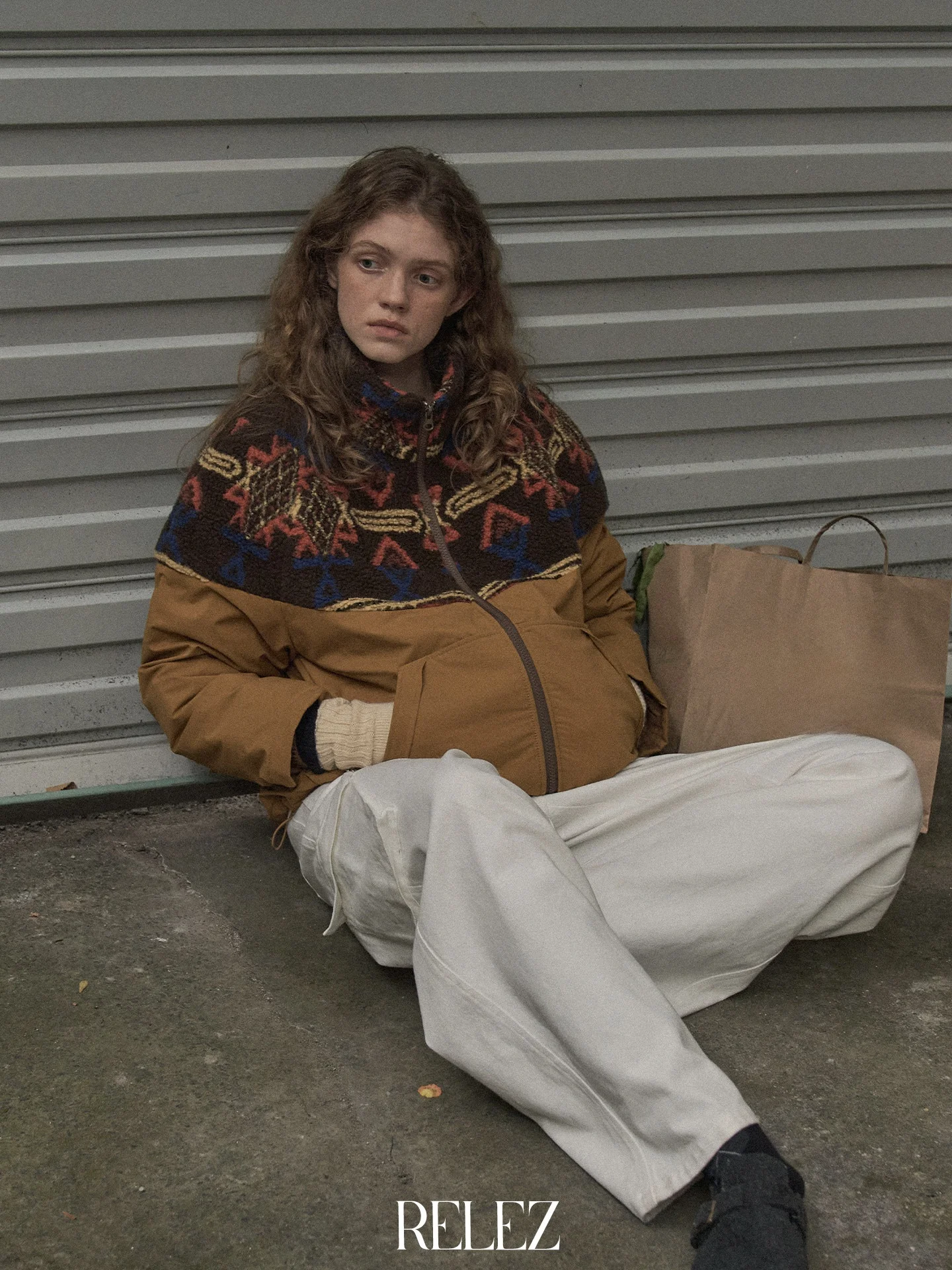 

Relez Autumn Winter New Color Blo Jaet Women Loose Retro Casual Thiened Stand Collar Cotton Coat Long Sve Zipper