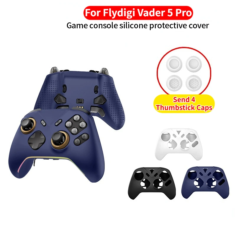 

Silicone Case for Flydigi Vader 5Pro Gaming Controller - Anti-Drop Non-Slip Protective Shell with 4 Thumbstick Caps Gamepad Part