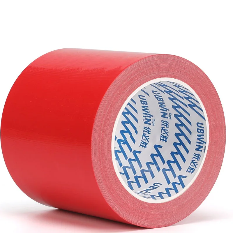 Heavy Duty Duct Tape, Waterproof Strong Adhesive Floor Tape for Repairs,DIY & Crafts, No Residue, Tear by Hand，black red 20m