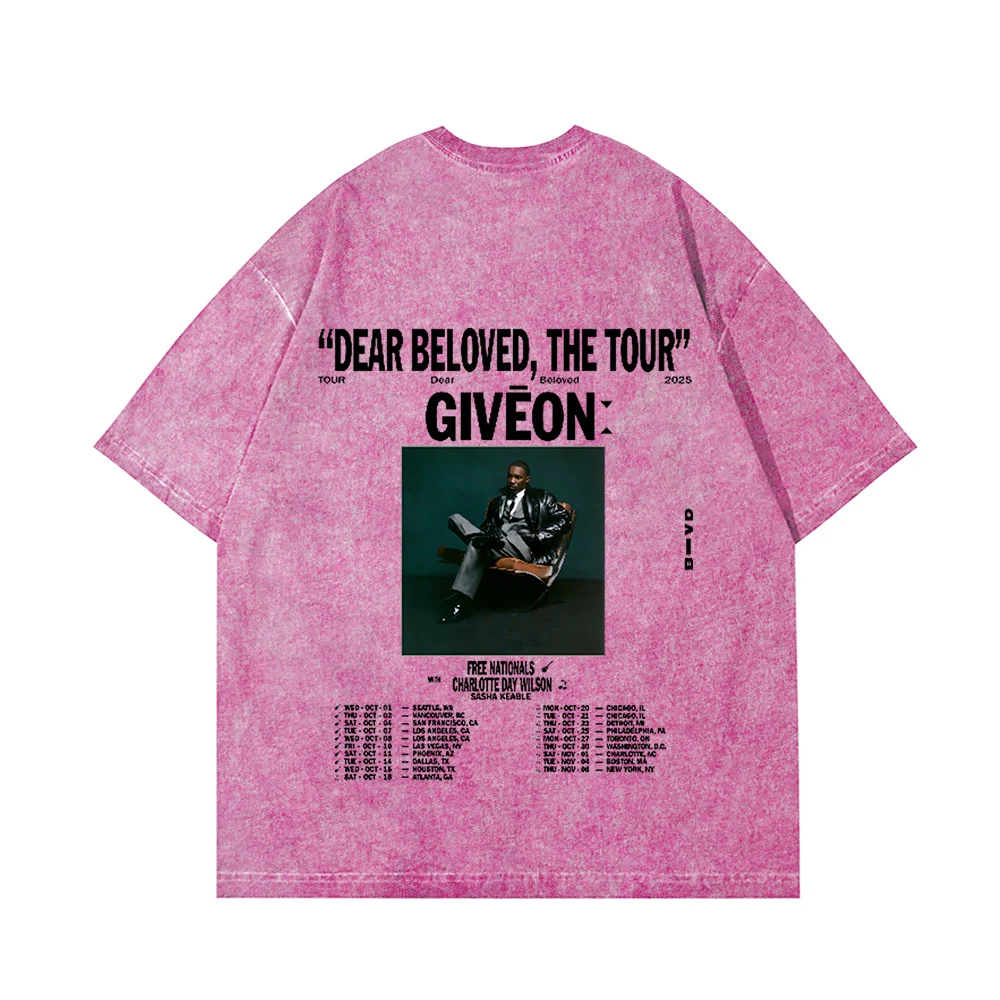 

Given DEAR BELOVED THE TOUR 2025, хлопковая футболка с круглым вырезом, повседневная мужская/женская уличная одежда с круглым вырезом и короткими рукавами