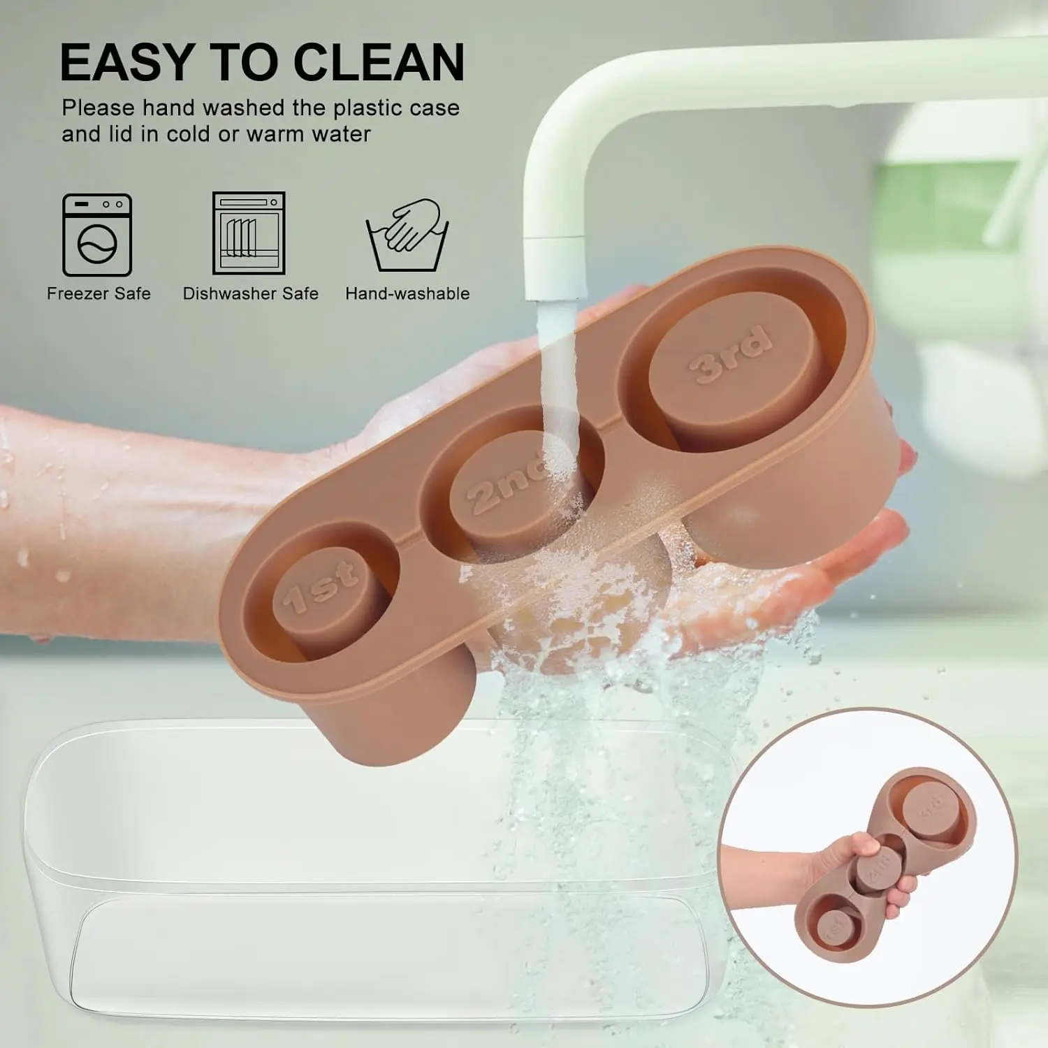 Ice Cube Tray Refrigerator Silicone Ice Mold Household Whiskey Coffee Ice Tray Ice Mold For 20OZ 30OZ 40OZ