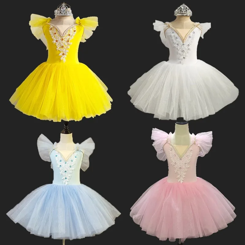 Children's Ballet Dress Costume Kids Toddler Ballet Tutu Dancing Dress Swan Lake Costumes Ballerina Clothing Princess Outfit