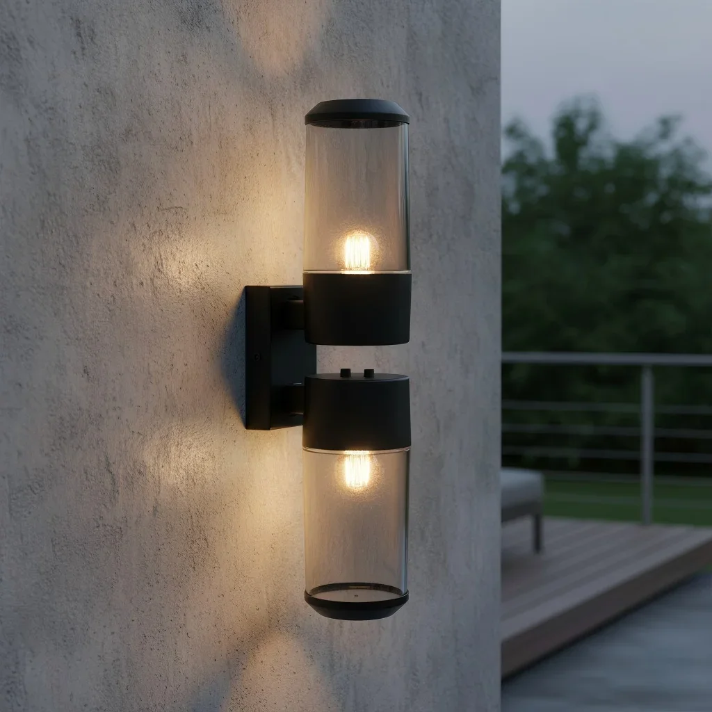 LED Wall Lamp Black Outdoor Wall Lamps Up And Down Towards Lighting For Indoor Room Decoration Garden Lighting Street Lights