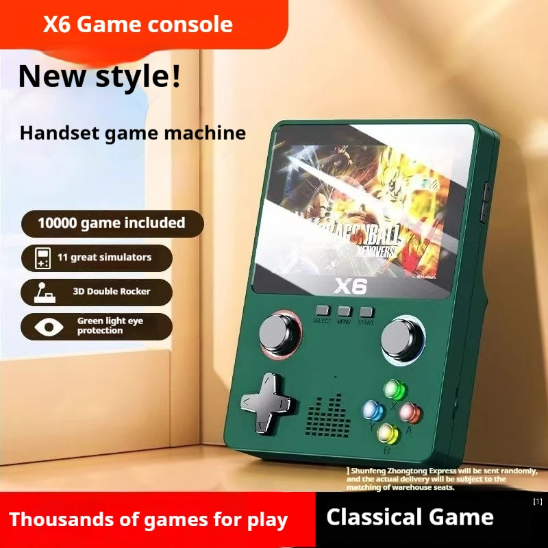 X6 Handheld Retro Game Console 3.5 inch HD Retro Video Game Console Portable Game Player 10000+ Classic Games Gifts