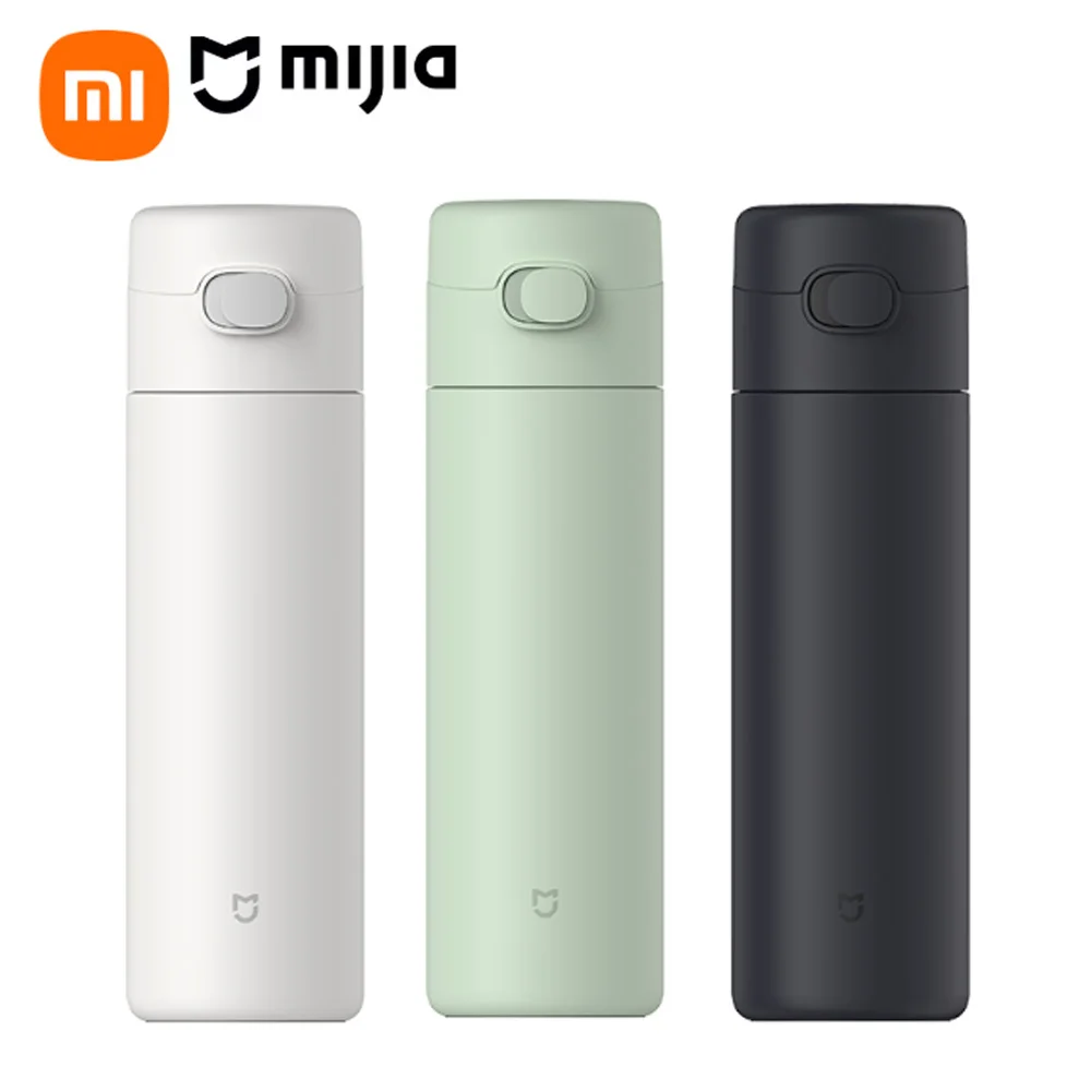 Xiaomi Mijia Elastic Lid Thermos Cup 480mL Insulated Water Bottle 316L Stainless Steel Hidden Filter Screen Automatic Lock