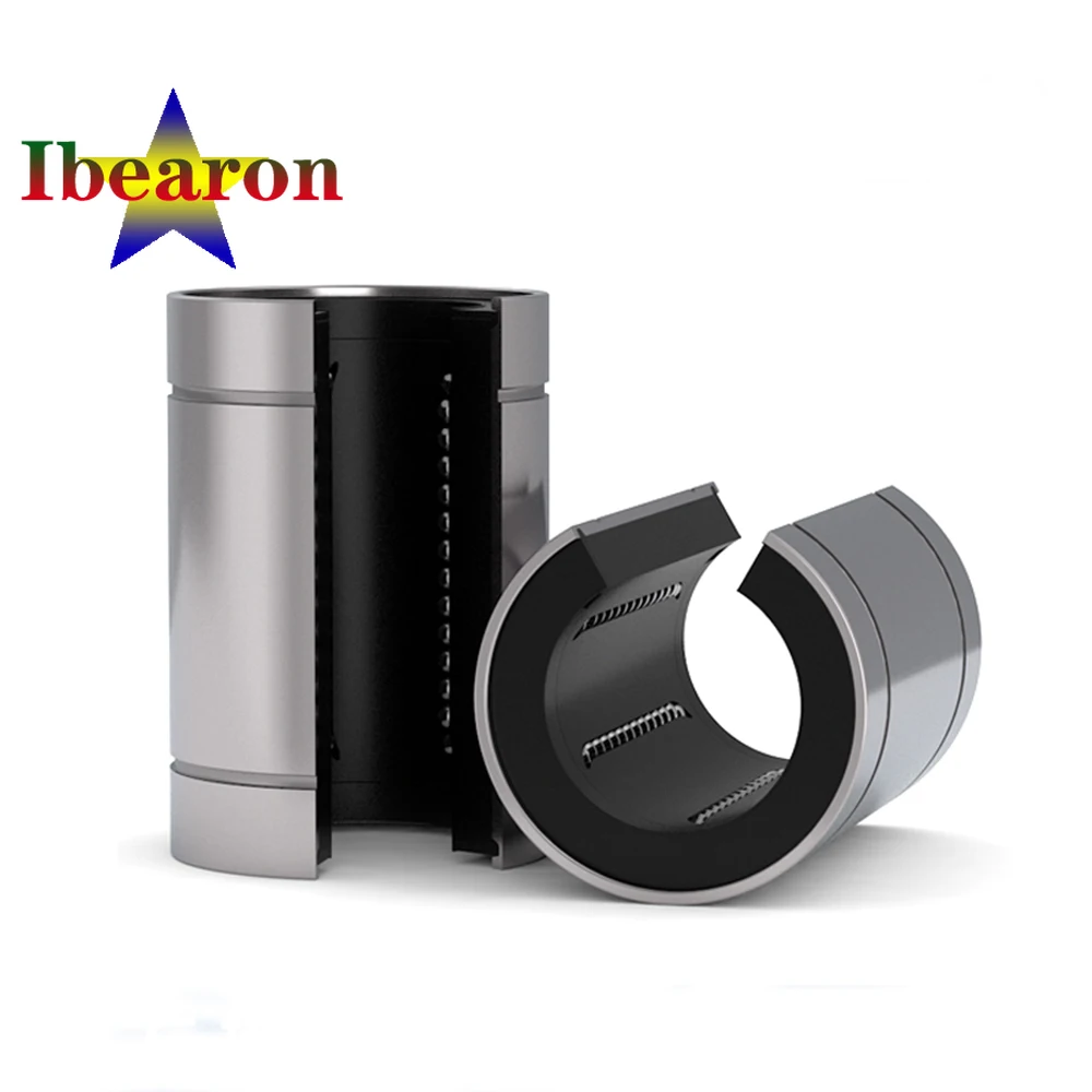 

2PCS LM10UU-OP LM12UU-OP Open Type Linear Motion Ball Bearing Seals On Both Side High Precision And Rigidity Resin Retainer