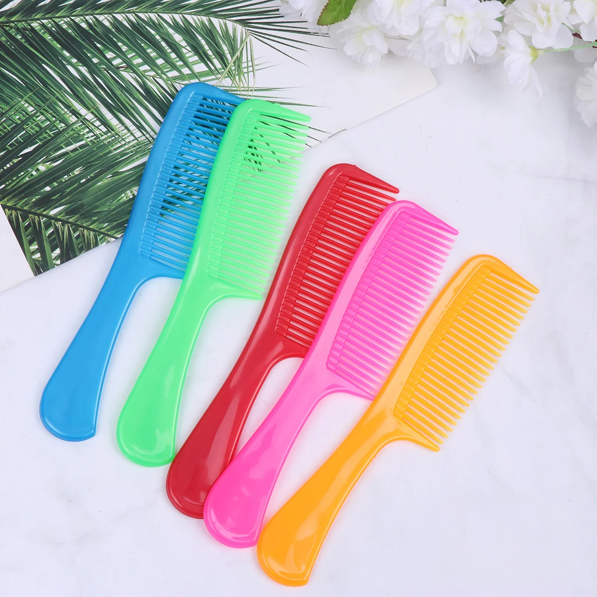 15Pcs Hairdressing Combs Plastic Colorful Detangling Hair Color Salon Styling Tools Plastic Comb Haircut Comb