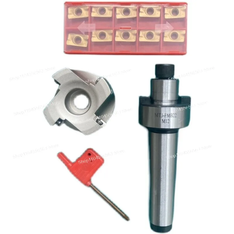 MT2 MT3 End Mill Cutter Set, Indexable Face Milling Cutter for Drilling & Milling Machine, Metal Planing Tools