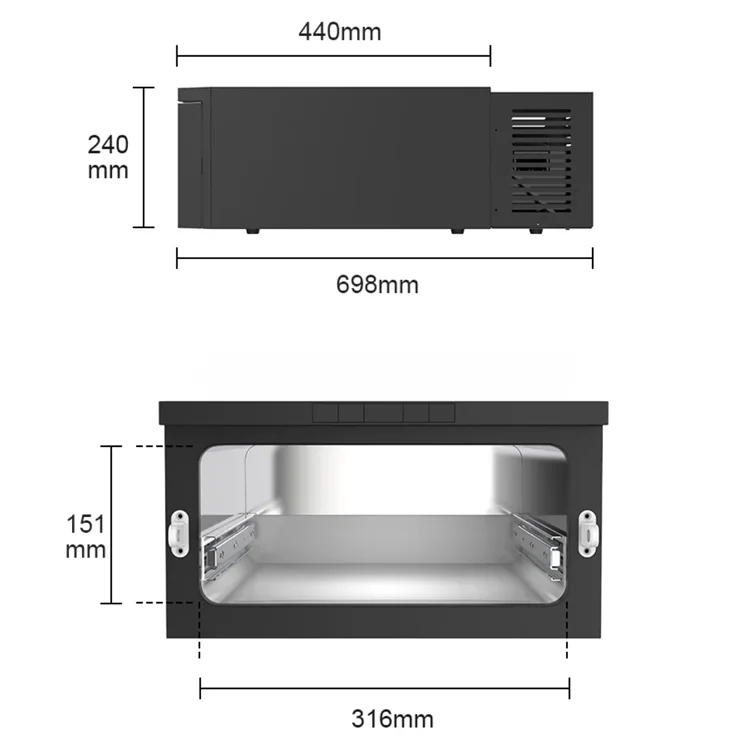 12/24V Home And Outside Camping Caravan Frigidaire 30L Refrigerator Crisper Drawer Replacement Commercial Zero Drawer Fridge