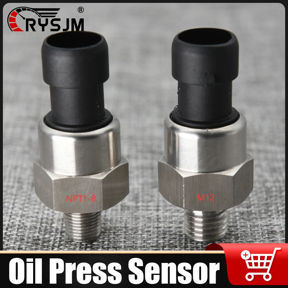 Car Oil Pressure Sensor 3 Sizes 1/8NPT M12*1.5 M14*1.5 Press Sensor for Car Truck Oil Press Indicator Car Accessories Auto Parts