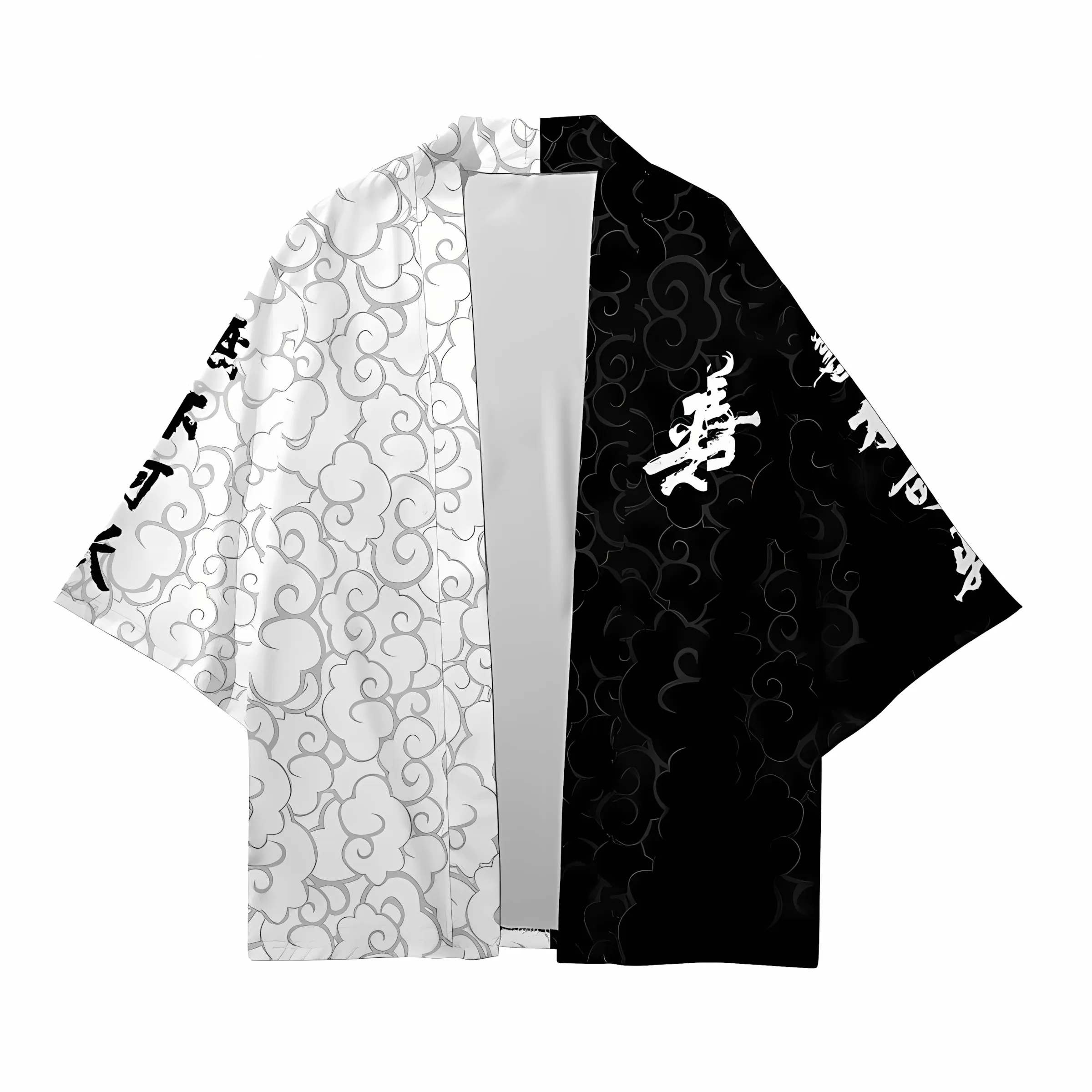 

2026 Summer New Men's Kimono 3D Good and Evil Pattern Printed Street Casual Fashion Comfortable Soft and Breathable