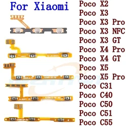 For Xiaomi Poco X5 Pro X4 X3 GT Pro NFC X2 C31 C40 C50 C51 C55 Side Button Key Switch Volume Power On Off Flex Cable