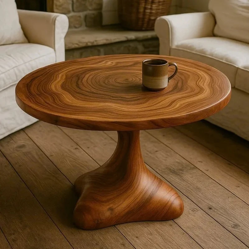 

Creative Modern Antique Wood Coffee Table Solid Design Small Apartment Dining Home Furniture