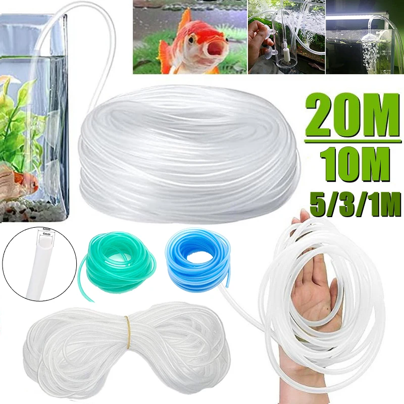 Aquarium Tubing 4-6mm Silicon Aquarium Oxygen Pump Hose Air Bubble Stone Aquarium Fish Tank Pond Pump Tube Food Grade Material