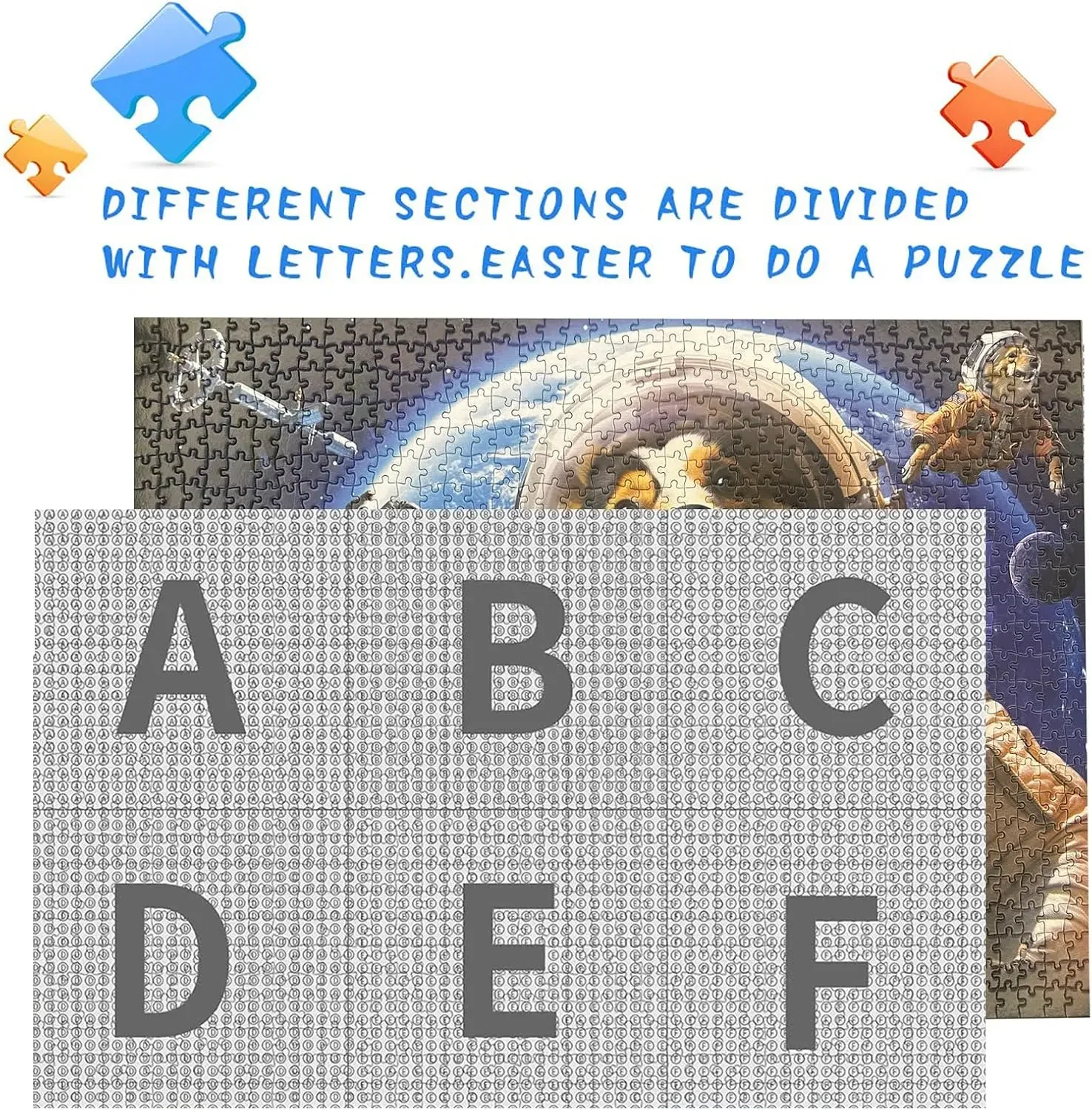 Puzzle astronauta cane 120/300/500/520/1000/1314 pezzi perfetto per giochi per famiglie notte festa di compleanno regalo divertente attività indoor