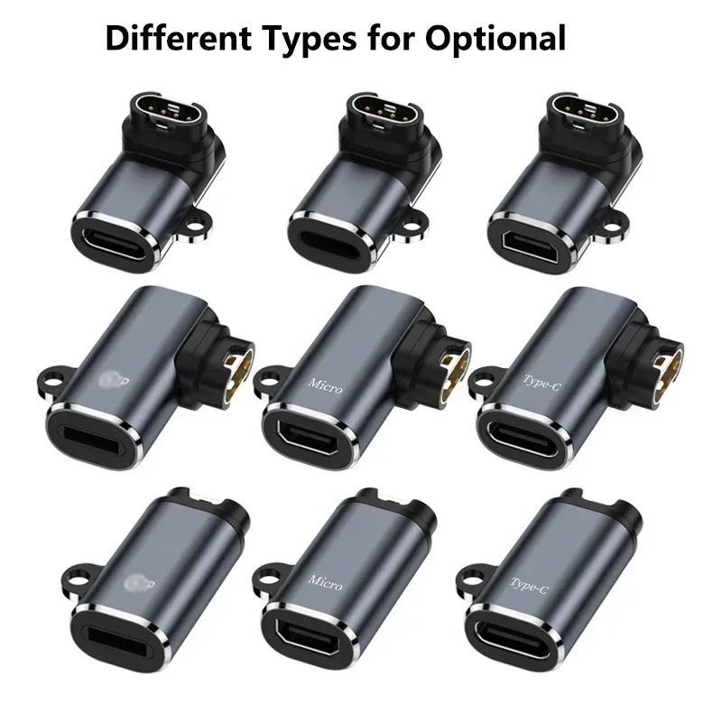Charging Adapter For Garmin Fenix 7 7X 6 6S 5 5X Venu 2 2S Vivoactive 3 4 Type C/Micro USB iOS Marq Watch Charger Dock Converter image 2