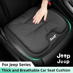 3D Leather Car Seat Cover For Jeep Renegade Compass Wrangler JK JL Grand Cherokee Thicken Soft Auto Seat Cushion Car Chair Pad