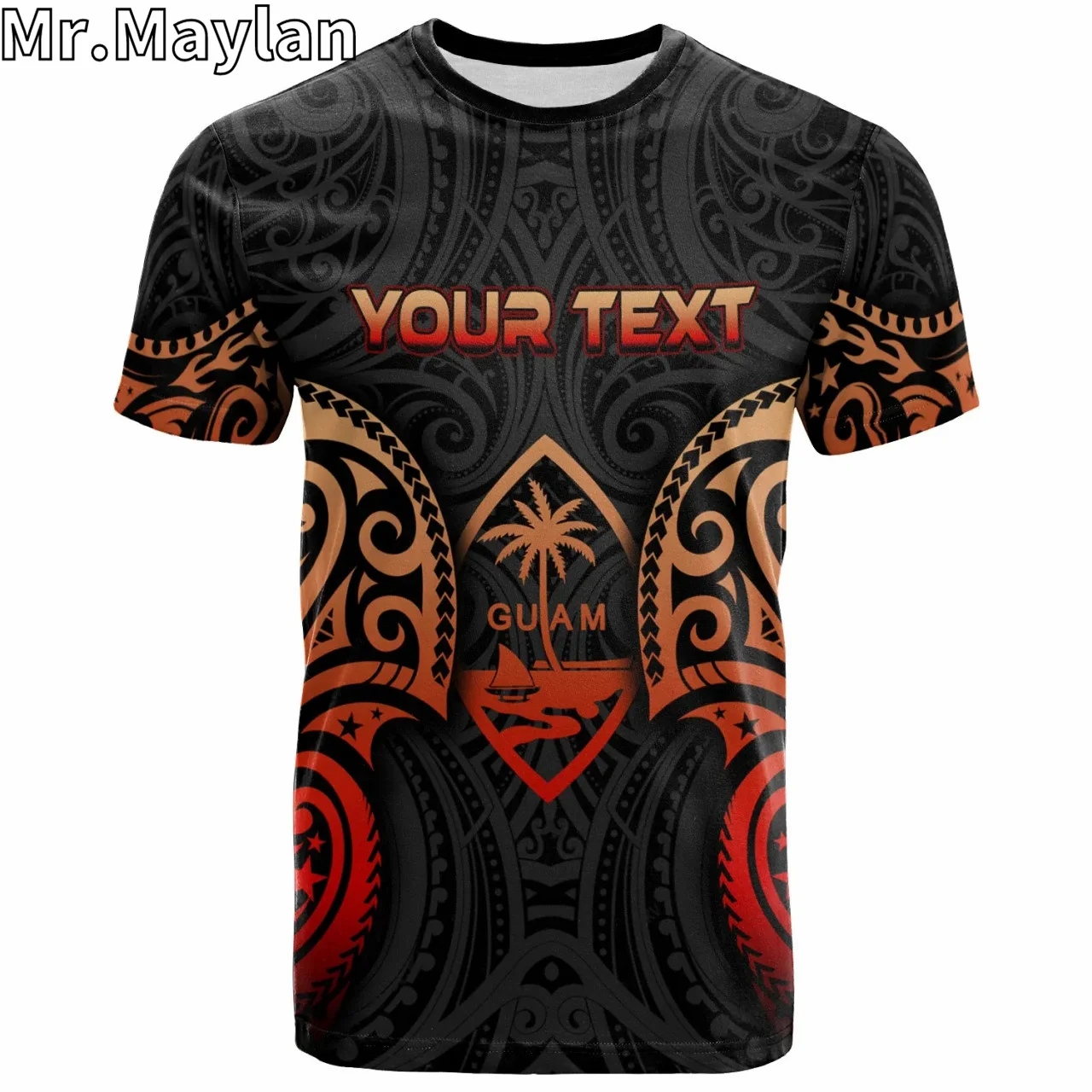 

Custom 3D Print Guam Polynesian Hawaii T-Shirt Guam Spirit Red Version Tribal Tattoo Tshirt Men Women Streetwear Unisex Tee Tops