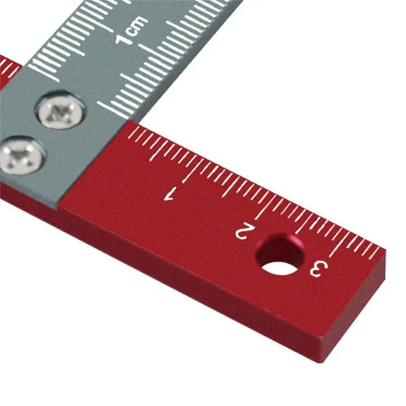 AEE2-Woodworking T Square Ruler Aluminium Alloy Metal Woodworking Drawing Crafting Drafting Tool With Scale