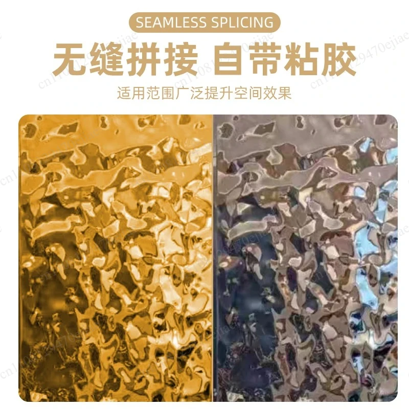 

Imitation Stainless Steel Water Ripple Ceiling Panels - 3D Wavy Metal Effect Wall & Ceiling Cladding for Modern Interior Decor