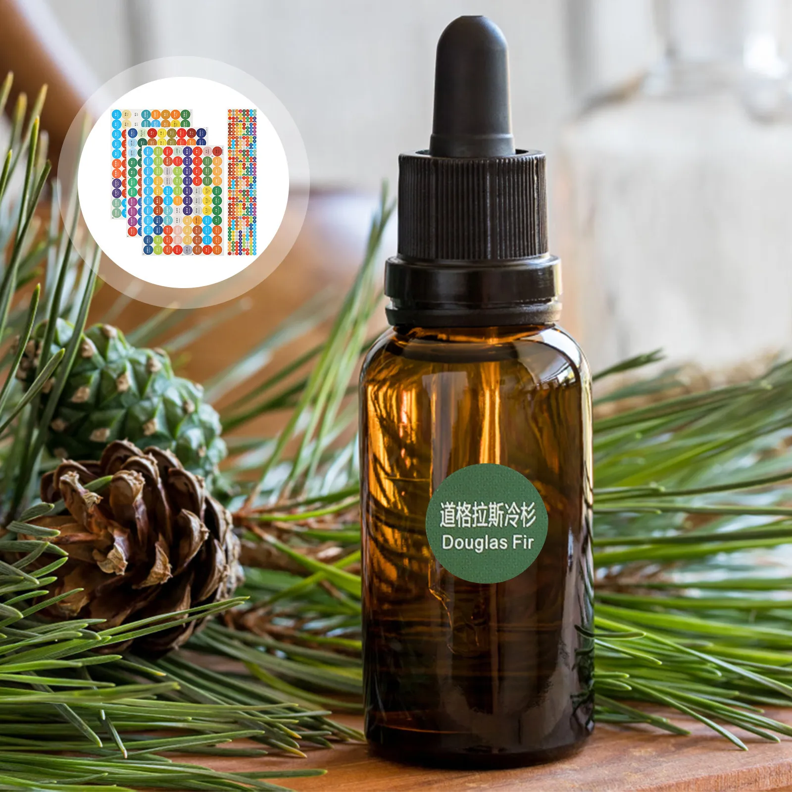 

4Sets Essential Oil Cap Labels Round Stickers for Essential Oil Bottles Aromatherapy Containers Dispenser Tops Color Matching