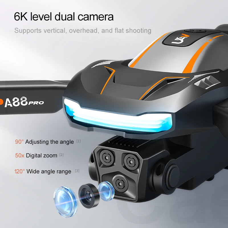 XIAOMI A88 Drone 8K Profesional Dual-Camera Aerial Photography 360 Obstacle Avoidance Flow Positioning Folding Quadcopter UAV