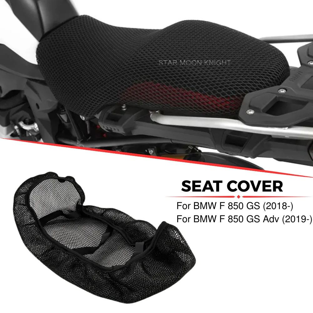 For BMW F850GS (2018-) F 850GS Adventure ADV 2019- Motorcycle 3D Mesh Fabric Cushion Breathable Waterproof Protection Seat Cover