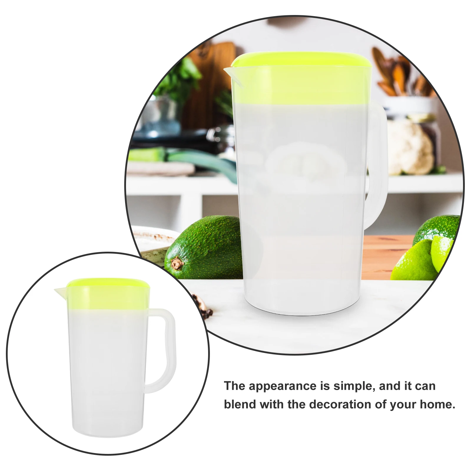 

Extra Large Water Cooling Jug with Lid Heavy Duty Scented Tea Pitcher for Home Kitchen Use Frost Resistant Drink Dispenser Easy
