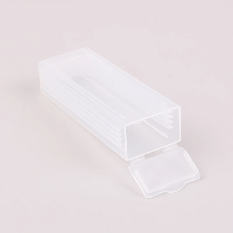 Plastic Microscope Slide Mailer Glass Slides Holder Storage Box Microslide PP Holds 5 Dispenser Box