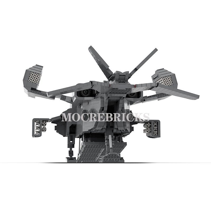 Famous Movie Building Block Alien Dropship Cheyenne UD-4L with M577 apc Technology Assembly Bricks Toys MOC Collector Model Kit