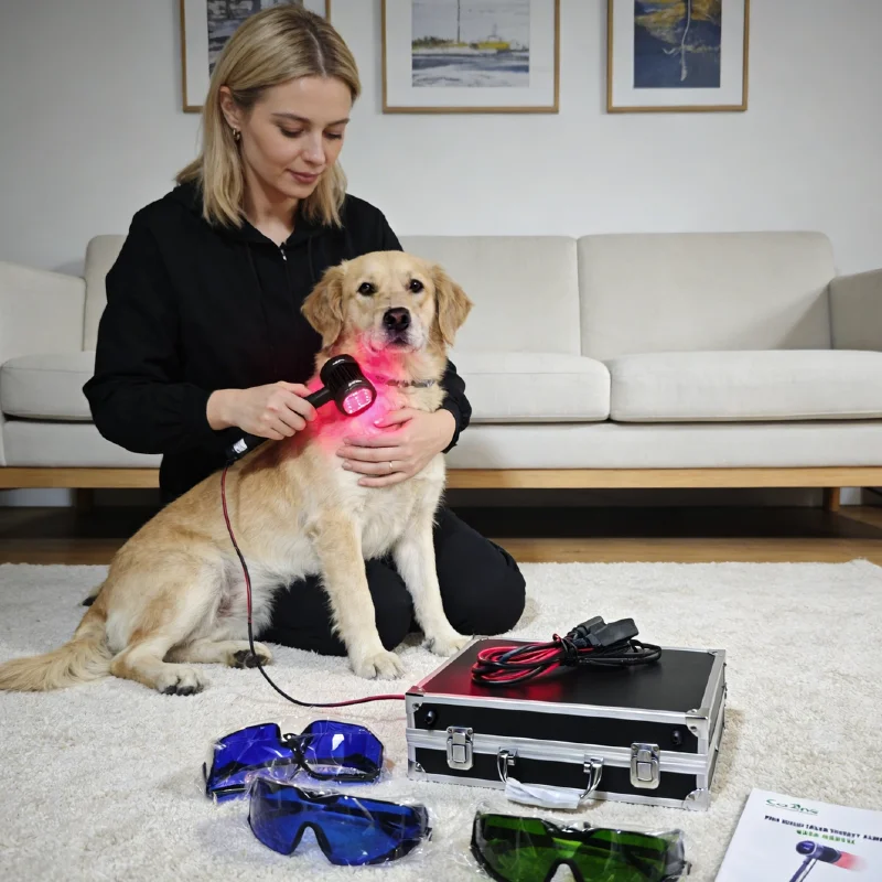 Portable 5W 1295mw 808nm 25 Diodes LLLT Device, Home Pet Physiotherapy for Canine Cruciate Tear Feline Dermatitis Equine Strain