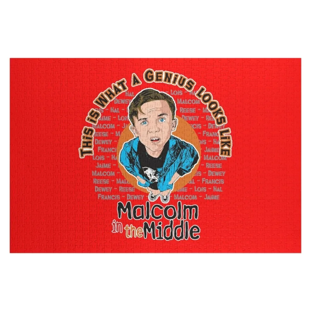 

Malcolm This Is What A Genius Looks Like Jigsaw Puzzle Custom Gifts Customizable Gift Puzzle