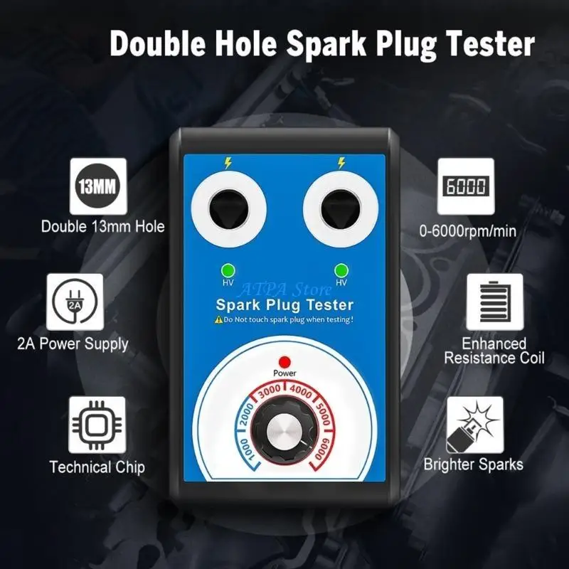 

U13C Double Plug Car Tester 12V GasolineIgnition Plug Diagnostics Tool
