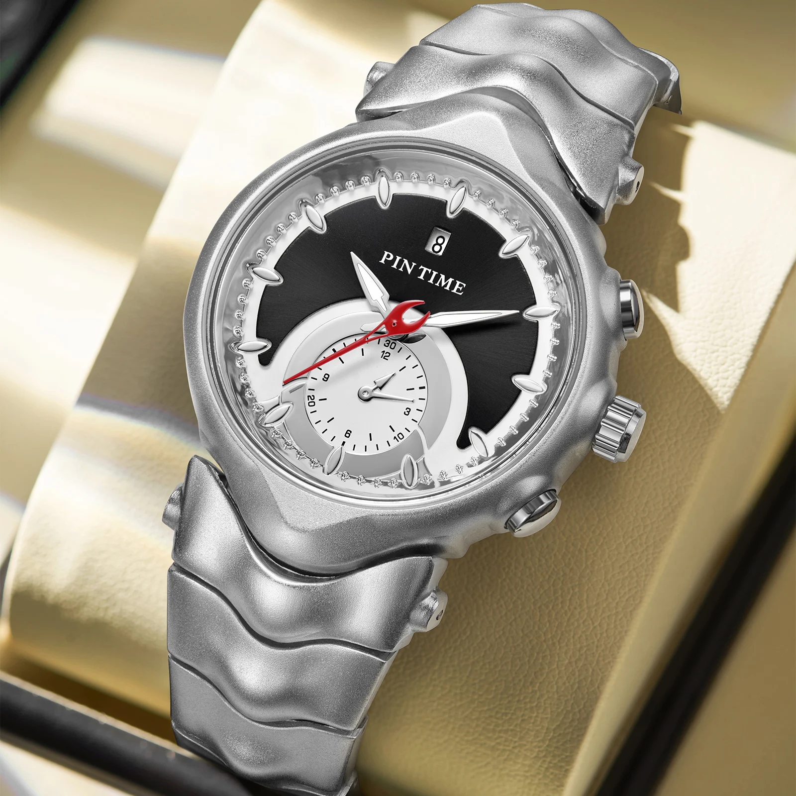 

Y2k Средневековые часы в старом стиле, мужские уникальные часы с изображением инопланетянина, креативный дизайн, стальные водонепроницаемые часы AAA, модные кварцевые часы высокого качества для мужчин