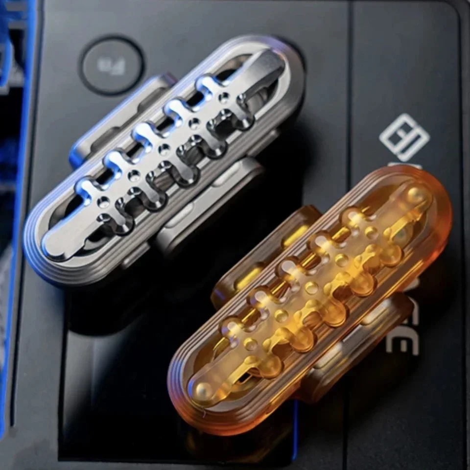 New Steel Cyborgs PEI Sensory Tactile Visual Toys Stainless Steel Fidget Spinner Slider EDC Metal Anti Stress ADHD Fidgeting Poc