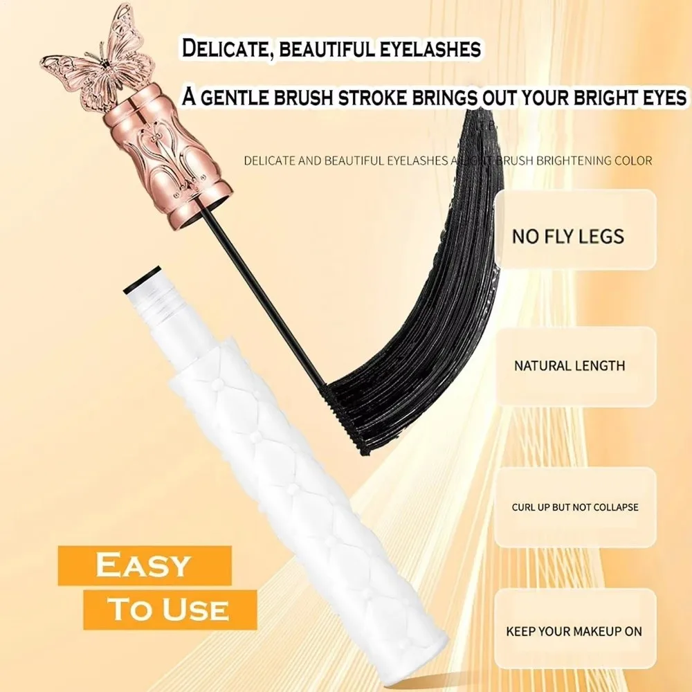 Mascara noir 4D longue durée résistant à la transpiration ​ ​ Anti-taches ​ ​   Mascara à cils Mascara à friser imperméable à séchage rapide pour femmes